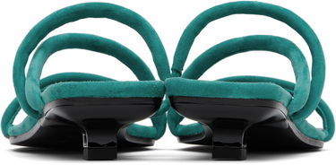 Tilbehør BY FAR BY FAR Morena Kid Suede Leather Heeled Sandals Grøn | MWFHO015KL007GR047PL, 1