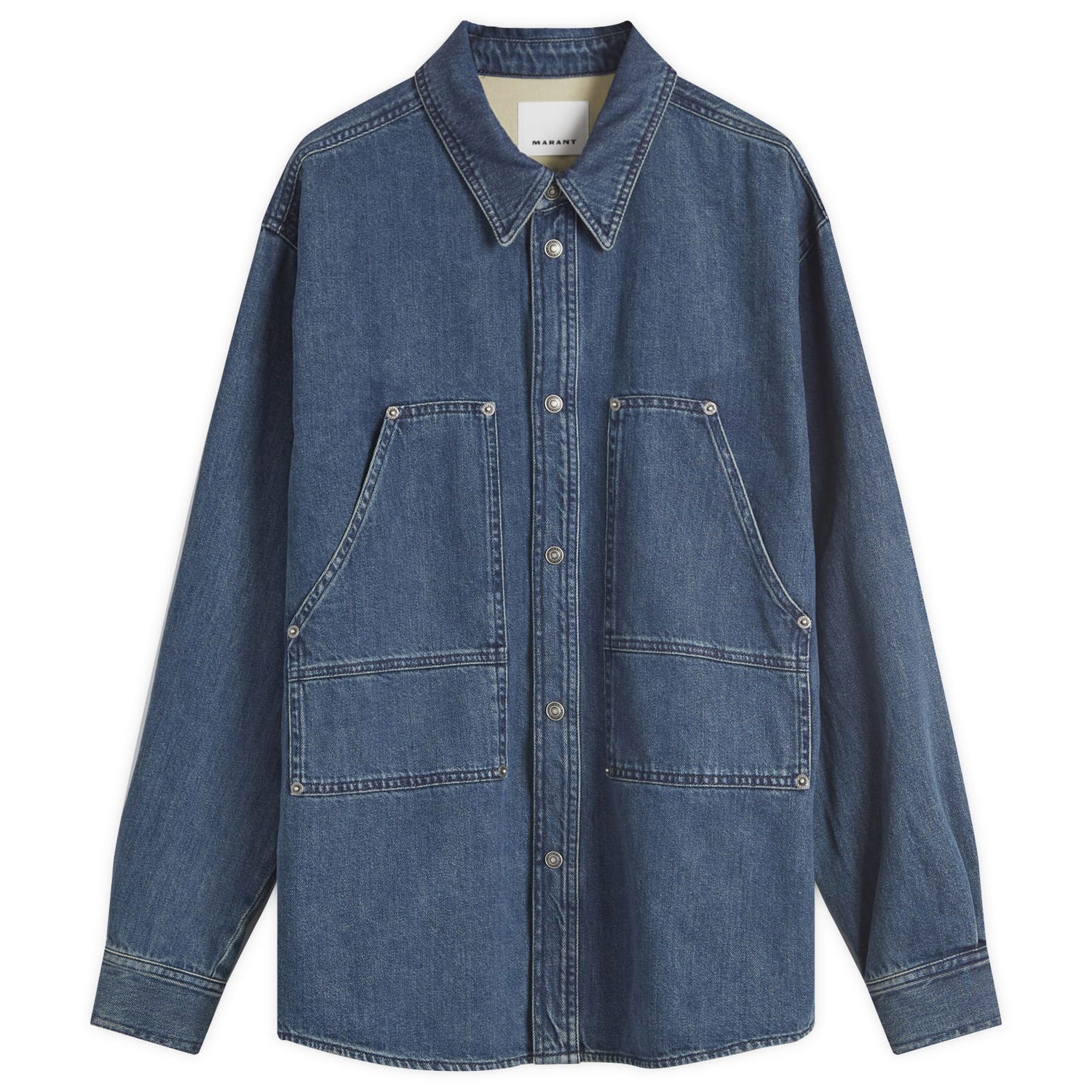 Skjorte ISABEL MARANT Owenn Denim Overshirt Blå | 25PCH0208HA-C1H06H-30FB, 0