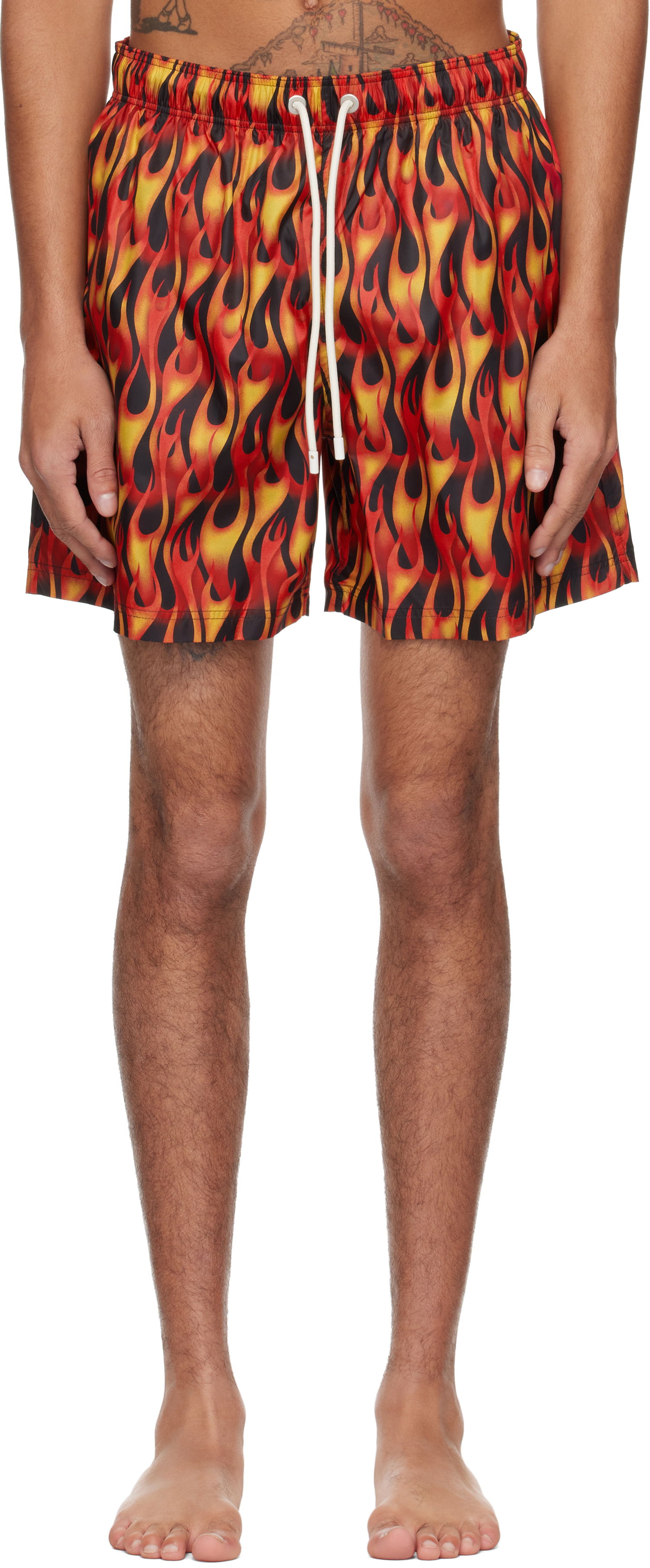 Badetøj Palm Angels Palm Angels Flames Swim Shorts Flerfarvet | PMFD012S25FAB0072518, 0