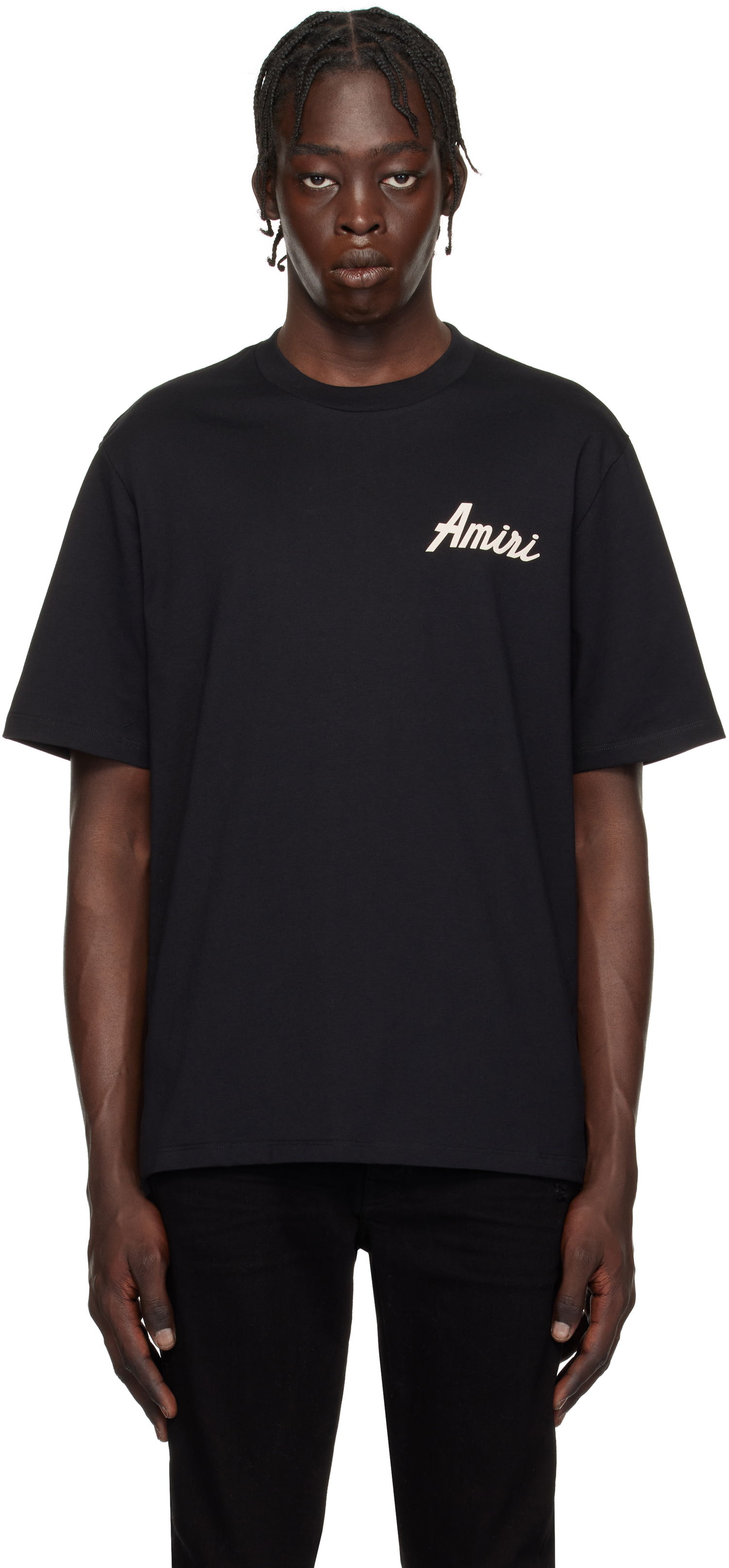 T-shirt AMIRI Black 'City' T-Shirt Sort | AMJYTE1146, 0