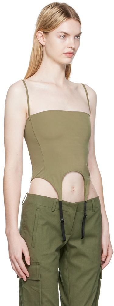 Krop Miaou Miaou Phoenix Garter Long Sleeve T-Shirt Grøn | 7043-CL-MOS-TK, 3