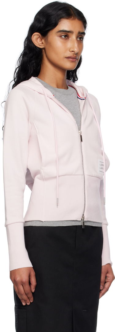 Sweatshirt Thom Browne Thom Browne 4-Bar Zip Hoodie Lyserød | FJT382A-03037, 1
