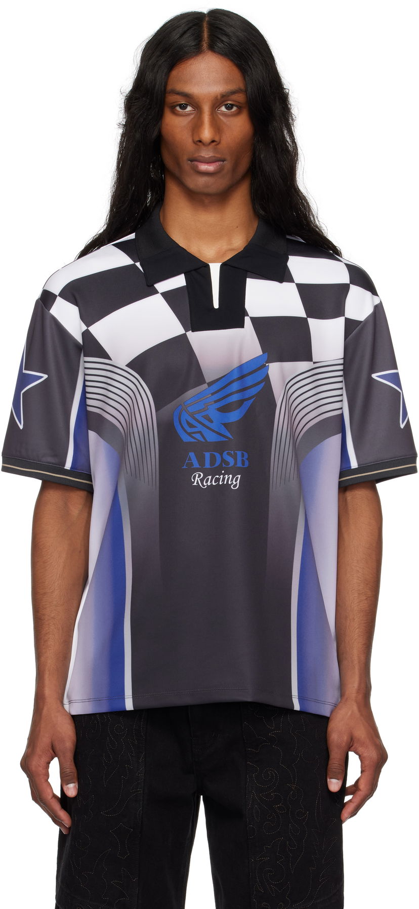 Jersey Andersson Bell Andersson Bell Checkerboard Racing Polo Sort | atb1298m