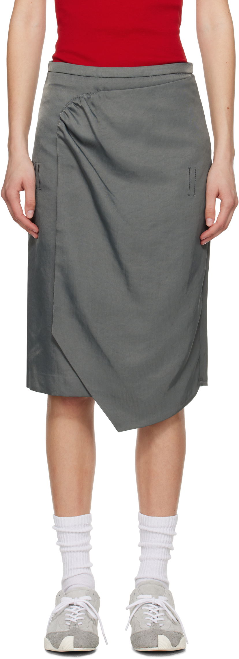 Nederdel ADER ERROR ADER error Product. 67 Midi Wrap Skirt Grå | BO01SSSK0201CC