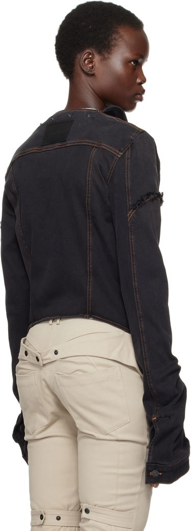 Jakke Ottolinger Ottolinger Drape Collar Denim Jacket Sort | 2217060211, 2