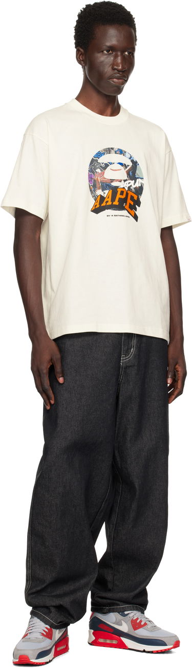 T-shirt AAPE by A Bathing Ape AAPE by A Bathing Ape Theme Graphic T-Shirt Hvid | AAPTEM1551XXNIVX, 3