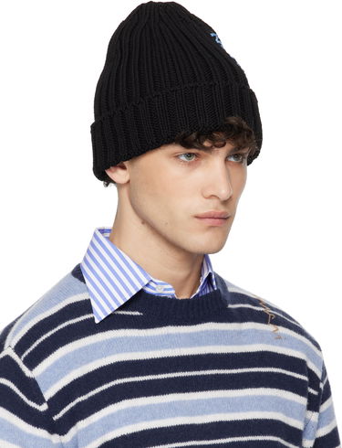 Beanie Marni Marni Cotton Knit Beanie Sort | CLZC0158A0 UFC850, 1