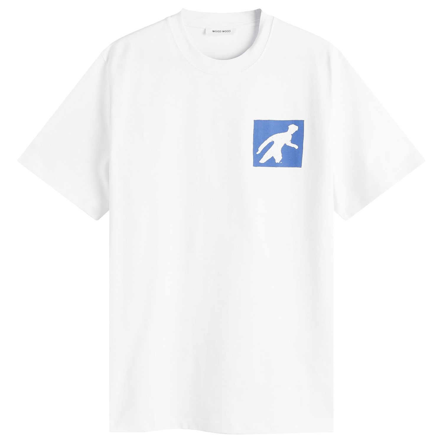 T-shirt WOOD WOOD Stone Age Print T-Shirt White Hvid | 30250232-0001, 0