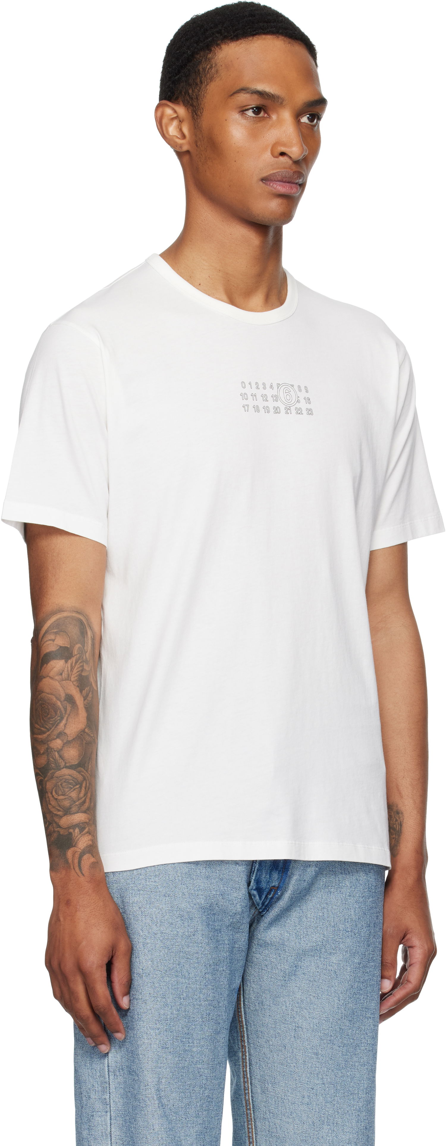 T-shirt Maison Margiela MM6 Maison Margiela Logo T-Shirt Hvid | SH0GC0057 S24312, 1