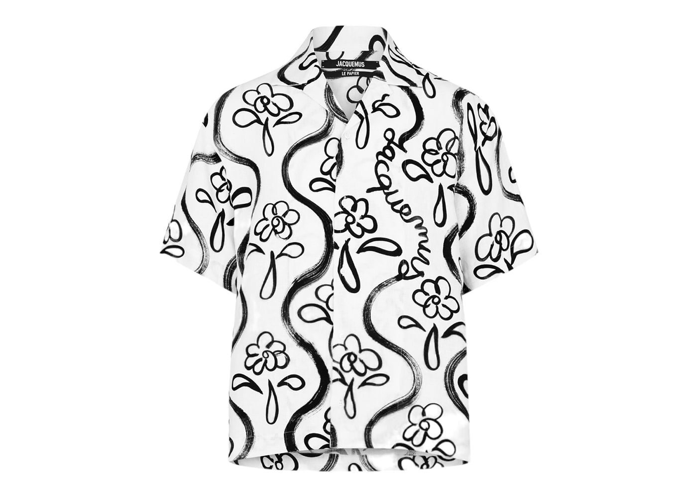 Skjorte Jacquemus La Chemise Jean Floral Mørkeblå | 216SH201-1050-9AE, 0