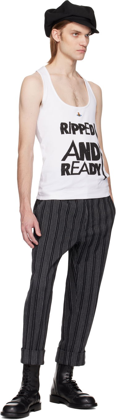 Tanktop Vivienne Westwood Vivienne Westwood 'Ripped & Ready' Tank Top Hvid | 2G010007-J009C-, 3