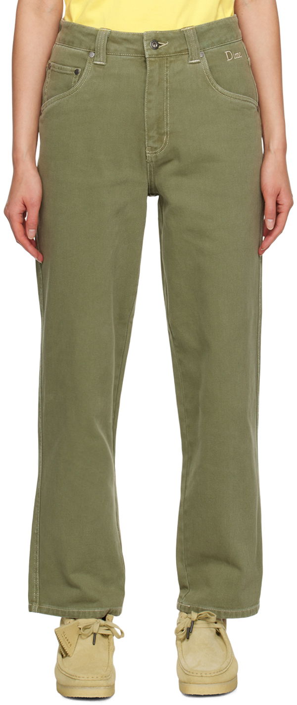 Jeans Dime Classic Relaxed Jeans Grøn | DIME23D2F34GRN, 0