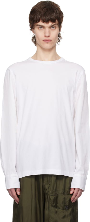 T-shirt Dries Van Noten Dries Van Noten Paneled Long Sleeve T-Shirt Hvid | 251-021106-1600, 0