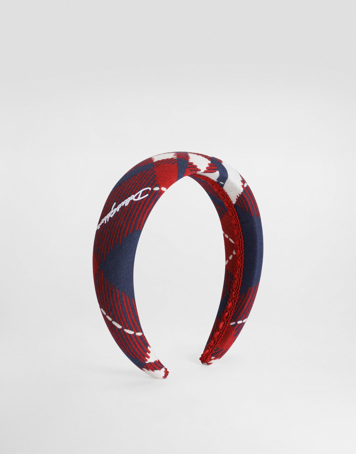 Tilbehør Dolce & Gabbana Dolce & Gabbana Tartan-Print Padded Headband Flerfarvet | LB3L54ISMKMHD5QB, 0