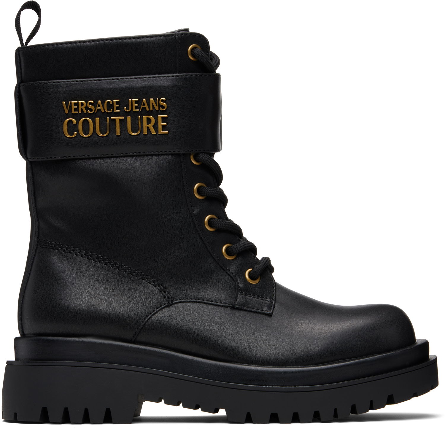 Sneakers og sko Versace Versace Jeans Couture Logo Hardware Boots Sort | E79VA3S64_E71570, 0