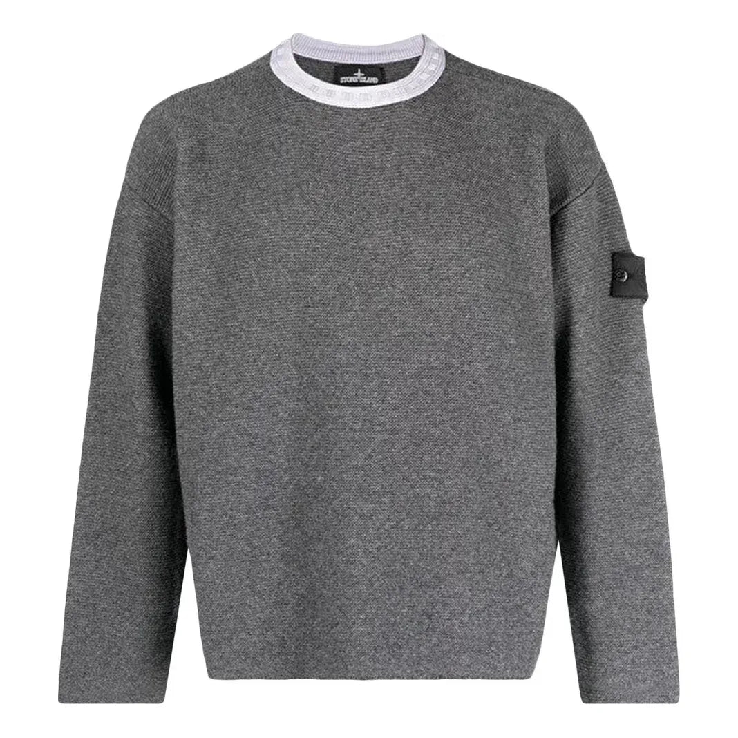 Sweater Stone Island Shadow Project Compass Motif Jumper Grå | 77195042U-V2063, 0