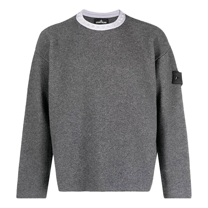 Sweater Stone Island Shadow Project Compass Motif Jumper Grå | 77195042U-V2063