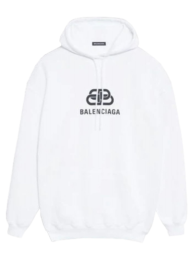 Sweatshirt Balenciaga BB Fleece Hoodie Hvid | 570811TEV199044