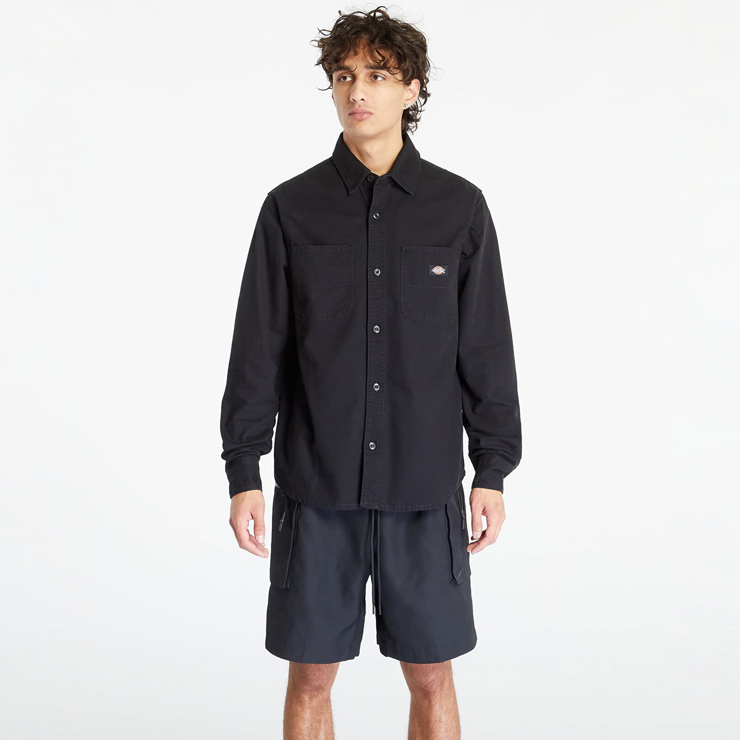 Skjorte Dickies Duck Canvas Shirt Stone Washed Black Sort | DK0A4Y27C401, 0
