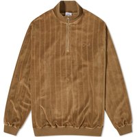 Sweater Polar Skate Co. Stripe Velour Zip Neck Sweat Orange | PSC-B-W23-30, 1