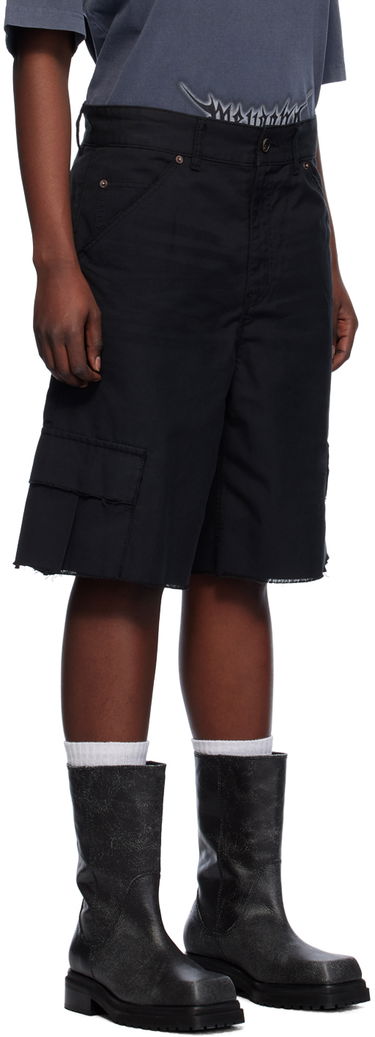 Shorts We11done We11done Cropped Cargo Shorts Sort | WD-DP0-24-344-M-BK, 1