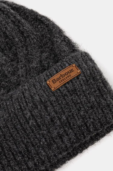 Beanie Barbour Cable Knit Pom Beanie Grå | LHA0555, 2