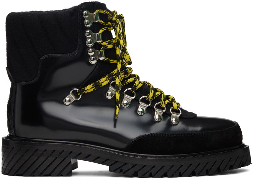 Sneakers og sko Off-White Gstaad Lace-Up Boots Sort | OMID028F23LEA0011010, 0