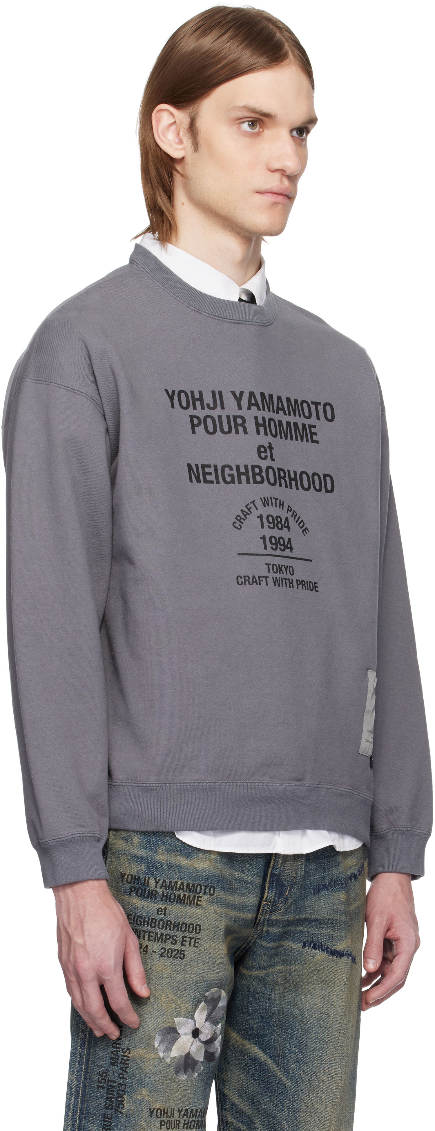 Sweater Yohji Yamamoto Yohji Yamamoto x Neighborhood Edition Long Sleeve Sweatshirt Grå | HP-T88-995, 1