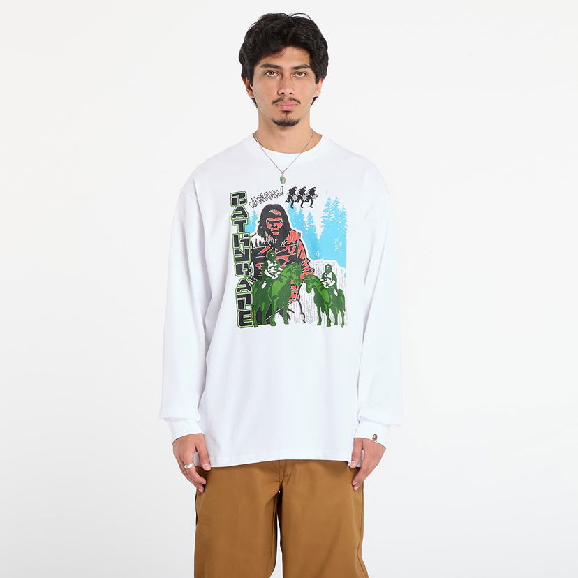 T-shirt BAPE A BATHING APE Bape Graphic Relaxed Fit Long Sleeve Tee Hvid | 001LTL801309MWHT