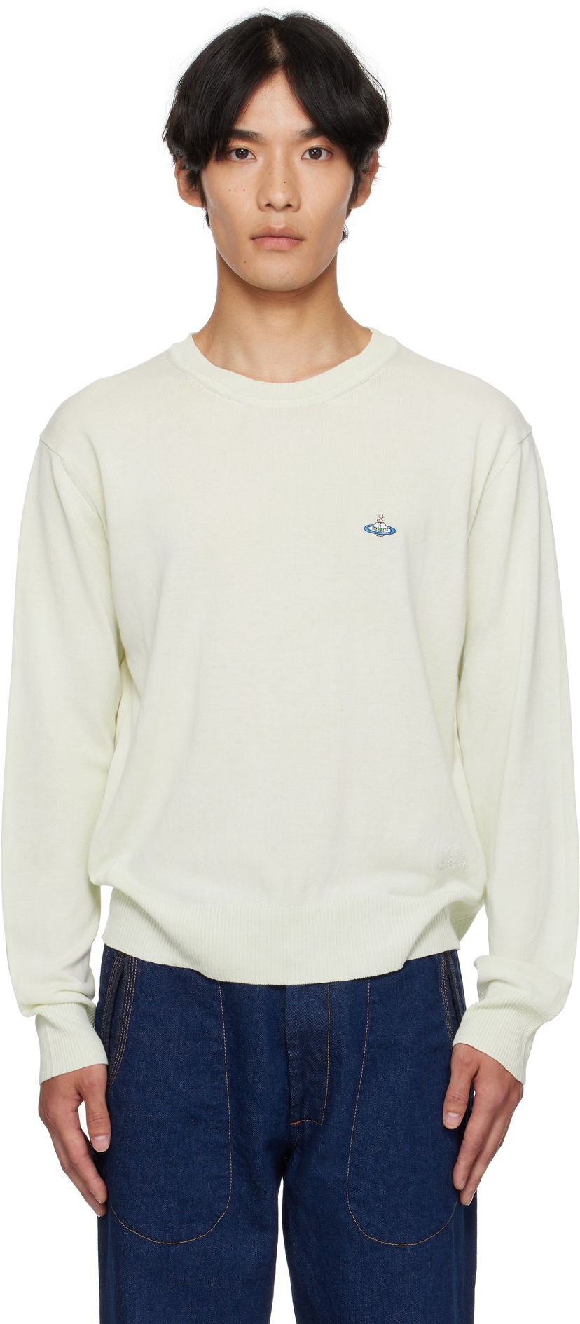 Sweater Vivienne Westwood Vivienne Westwood Alex Round Neck Sweater Grøn | 27010012-Y003K-