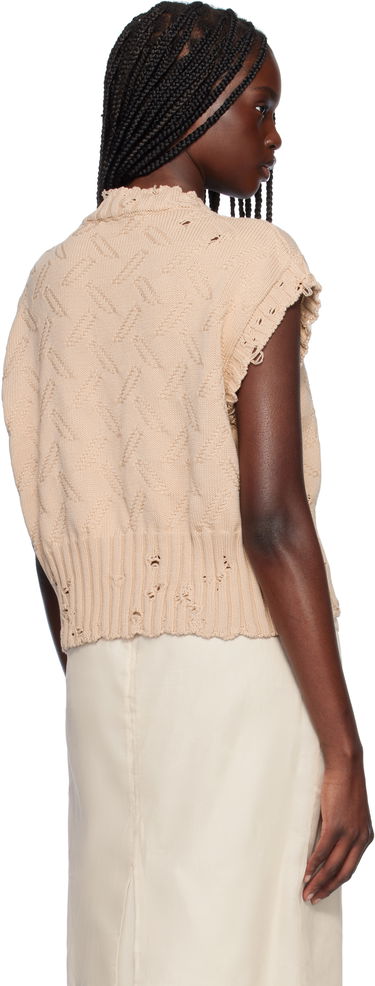 Sweater Marni Marni Jacquard 3D Disheveled Cotton Sweater Beige | GCMD0605A0 UFC658, 2