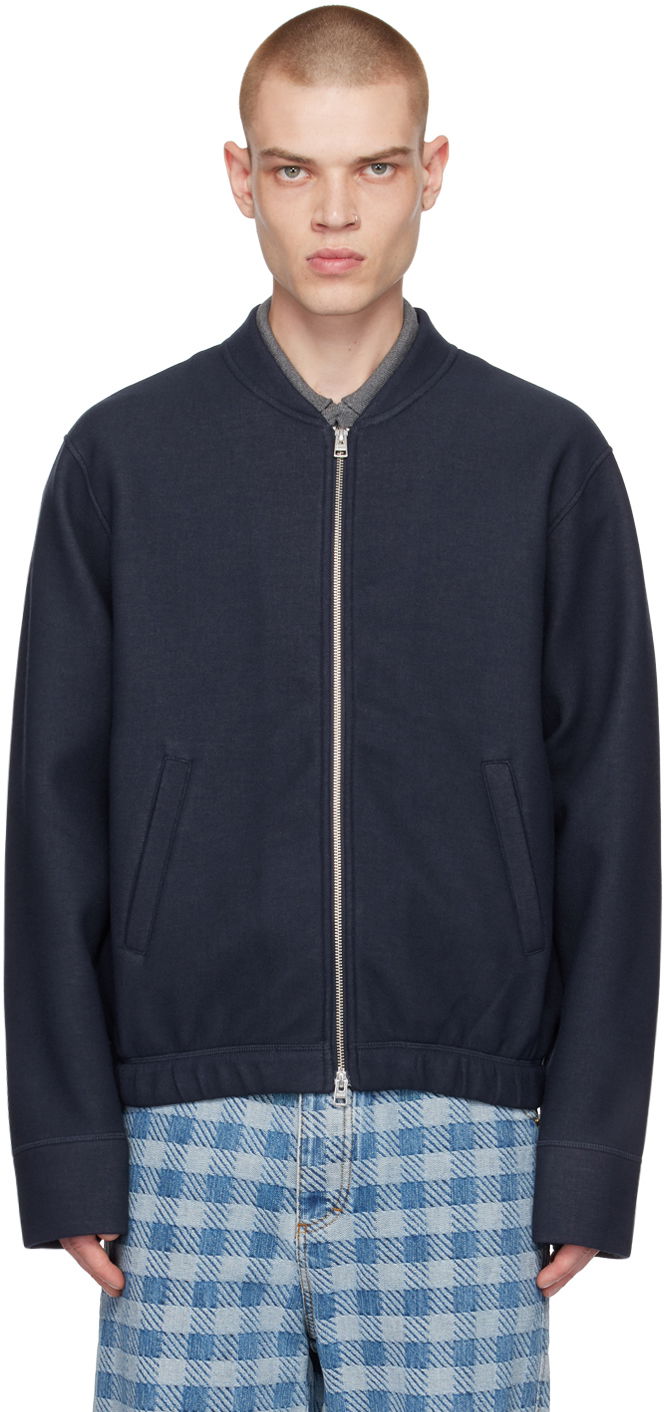 Bomberjakke AMI Zipped Bomber Jacket Mørkeblå | HJK015.750, 0