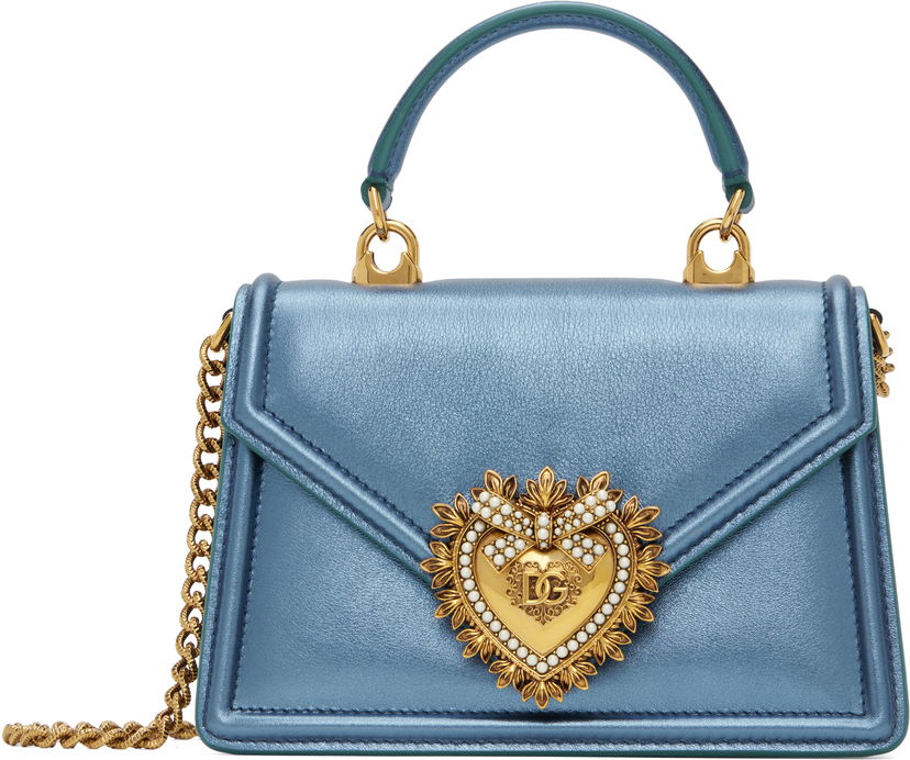 Håndtaske Dolce & Gabbana Devotion Small Top Handle Bag Blå | BB6711 AY812
