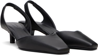 Skopleje Loulou de Saison Loulou de Saison Akila LDS Leather Slingback Heels Sort | AKILA LDS, 3