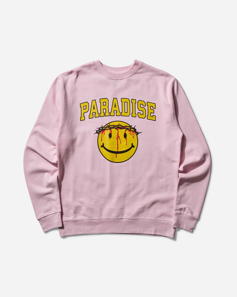 Sweatshirt PARADIS3 Smiley Jesus Crewneck Sweatshirt Lyserød | PASMILEYCREW 2