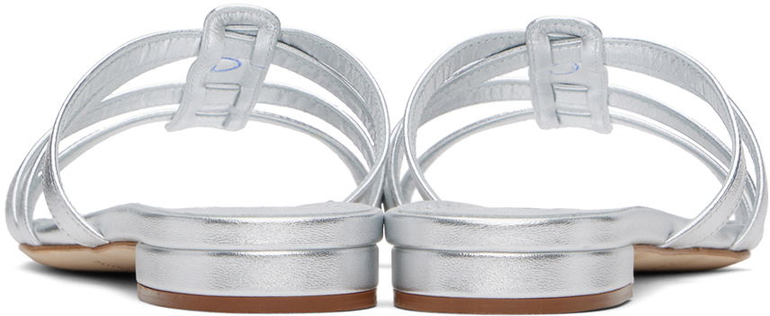 Skopleje Manolo Blahnik Manolo Blahnik Riran Strappy Leather Sandals Metalisk | 124-2479, 1