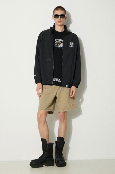 Vindjakke AAPE by A Bathing Ape AAPE Oversize Track Jacket AAPLJM7640XXM Sort | AAPLJM7640XXM, 1