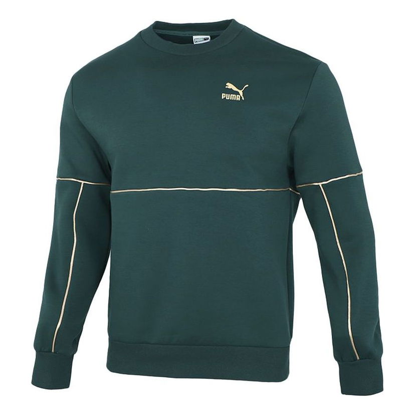 Sweater Puma Luxe Crew Sweatshirt Grøn | 534410-80