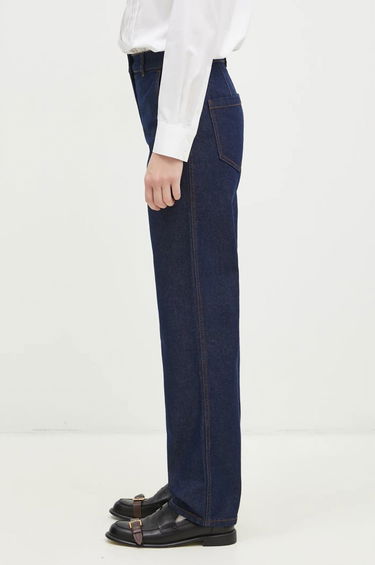 Jeans MAISON KITSUNÉ Straight High-Waisted Denim Jeans Blå | NW01113WW0081, 1