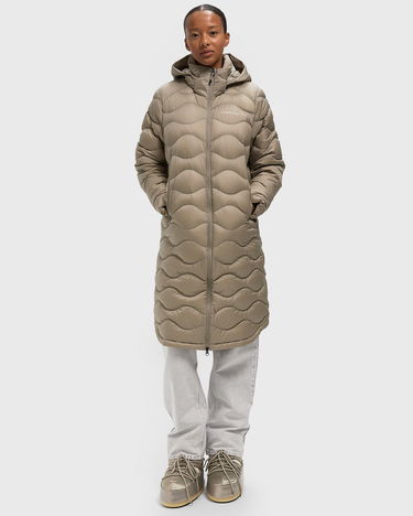 Puffer jakke Peak Performance HeliuDown Wavy Quilted Hooded Puffer Coat Beige | G79850020, 2