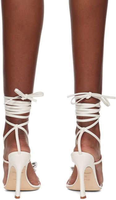 Stift Blumarine Blumarine Butterfly '105 Heeled Sandals Hvid | 6A4531PX507S1400, 1