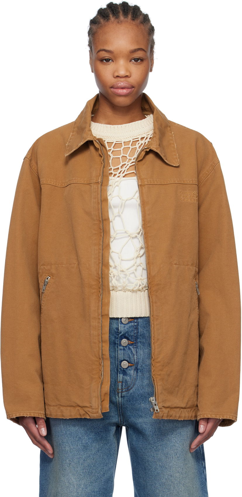 Jakke Maison Margiela MM6 Maison Margiela Canvas Jacket Brun | SH0AM0048 M35249