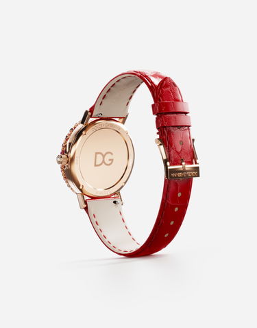 Ur Dolce & Gabbana Dolce & Gabbana Iris Rose Gold Watch with Multi-Colored Gems and Diamonds Rød | WWLB2GXA0XAR3723, 3