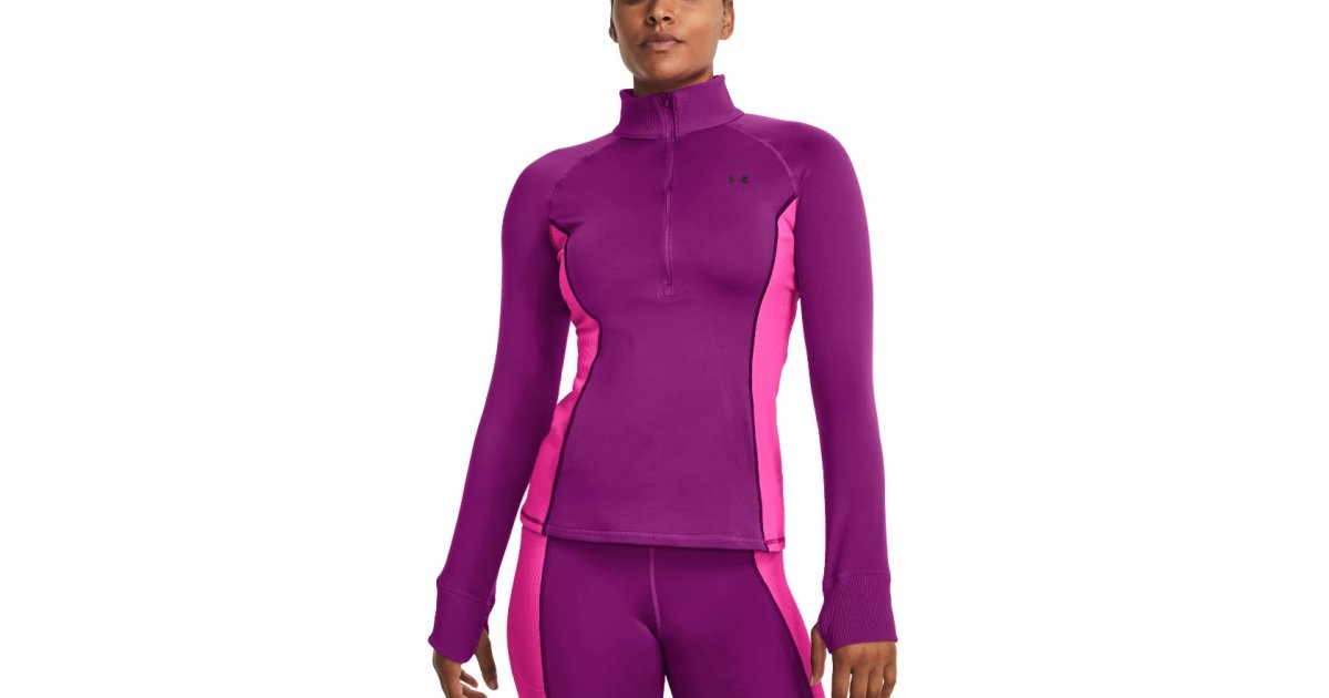 Tøj Under Armour Train CW 1/2 Zip Lilla | 1379886-573, 1