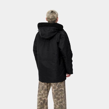 Parka Carhartt WIP Hooded Parka with Faux-Fur Lining Sort | I033929_9, 2