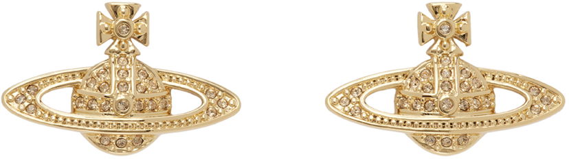 Øreringe Vivienne Westwood Mini Bas Relief Earrings Beige | 62020033-02R121-CN
