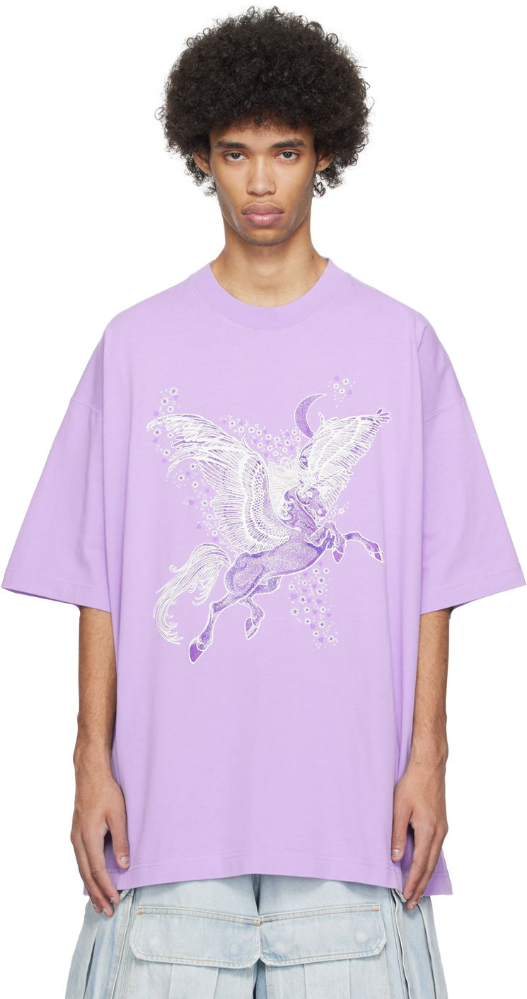 T-shirt VETEMENTS Flying Unicorn T-Shirt Lilla | UE64TR755VV