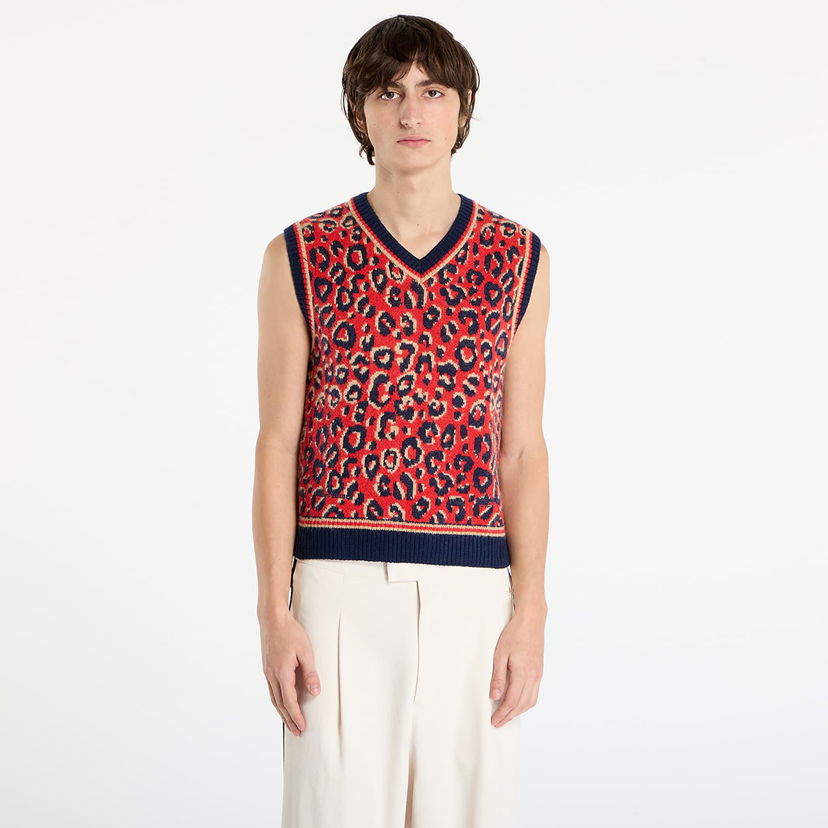 Vest adidas Originals Wales Bonner Leopard Print Knit Vest Flerfarvet | KD0335