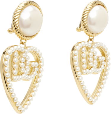 Øreringe Dolce & Gabbana DG Logo & Heart Pearl Earrings Metalisk | WEQ6L4 W1111, 1