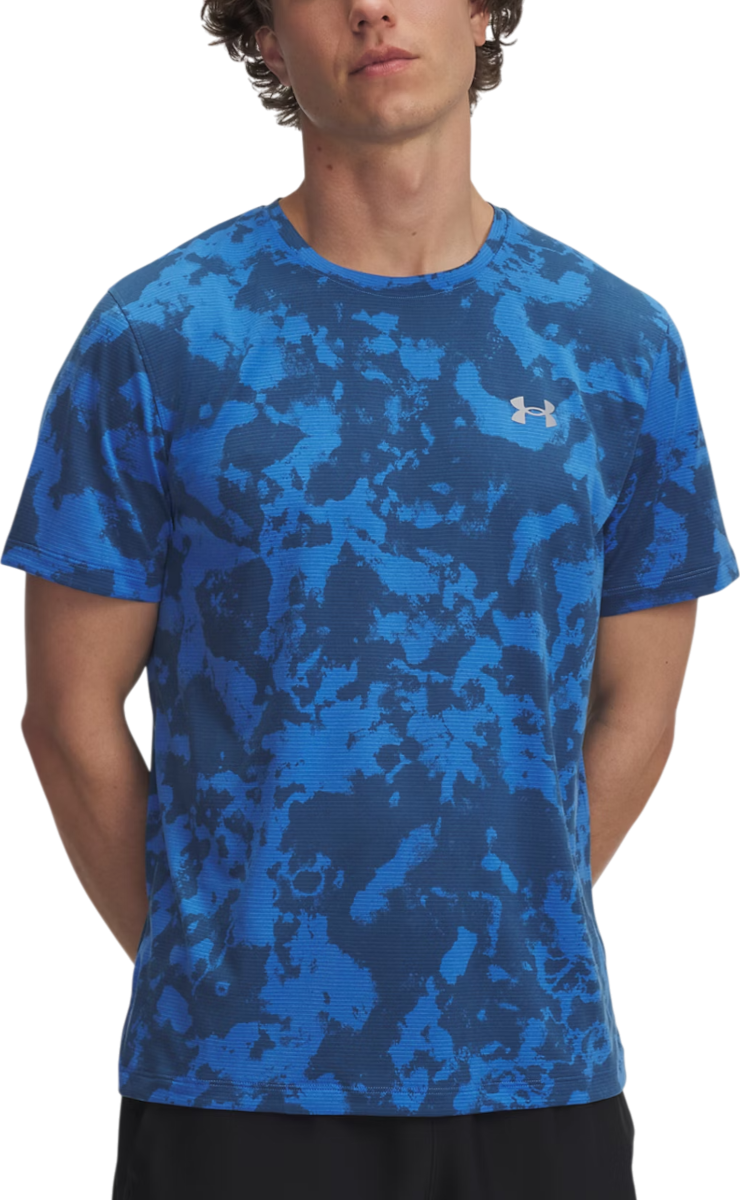 T-shirt Under Armour Under Armour UA Launch Printed Short Sleeve T-Shirt Blå | 6006110-402